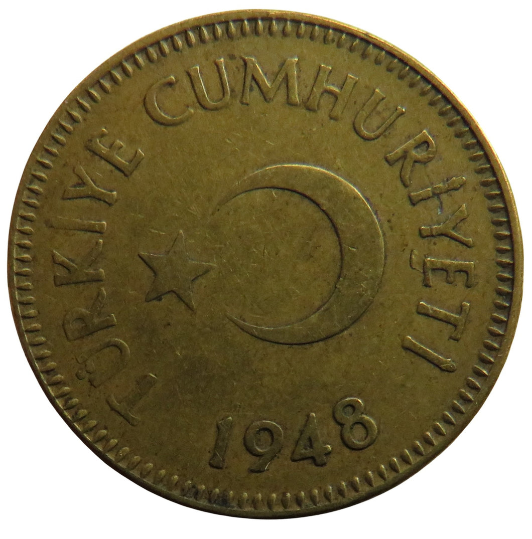 1948 Turkey 25 Kurus Coin