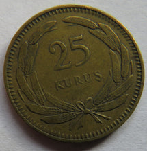 Load image into Gallery viewer, 1948 Turkey 25 Kurus Coin
