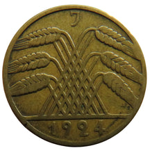 Load image into Gallery viewer, 1924-J Germany - Weimar Republic 10 Reichspfennig Coin
