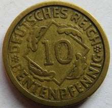 Load image into Gallery viewer, 1924-J Germany - Weimar Republic 10 Reichspfennig Coin
