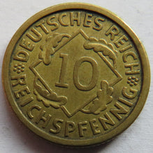 Load image into Gallery viewer, 1925-A Germany - Weimar Republic 10 Reichspfennig Coin
