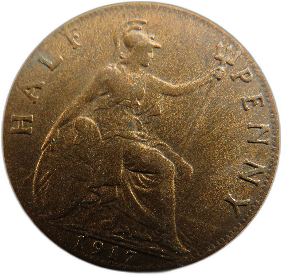 1917 King George V Halfpenny Coin In Better Grade - Great Britain