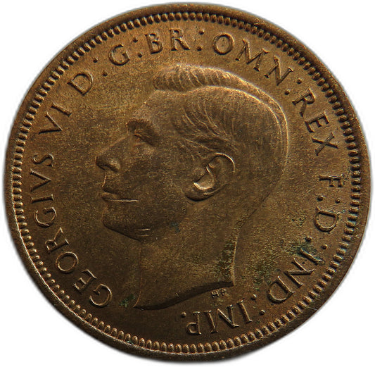 1937 King George VI Halfpenny Coin In Better Grade - Great Britain image 1