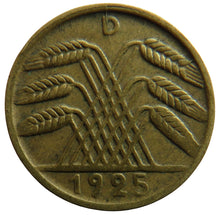 Load image into Gallery viewer, 1925-D Germany - Weimar Republic 5 Reichspfennig Coin
