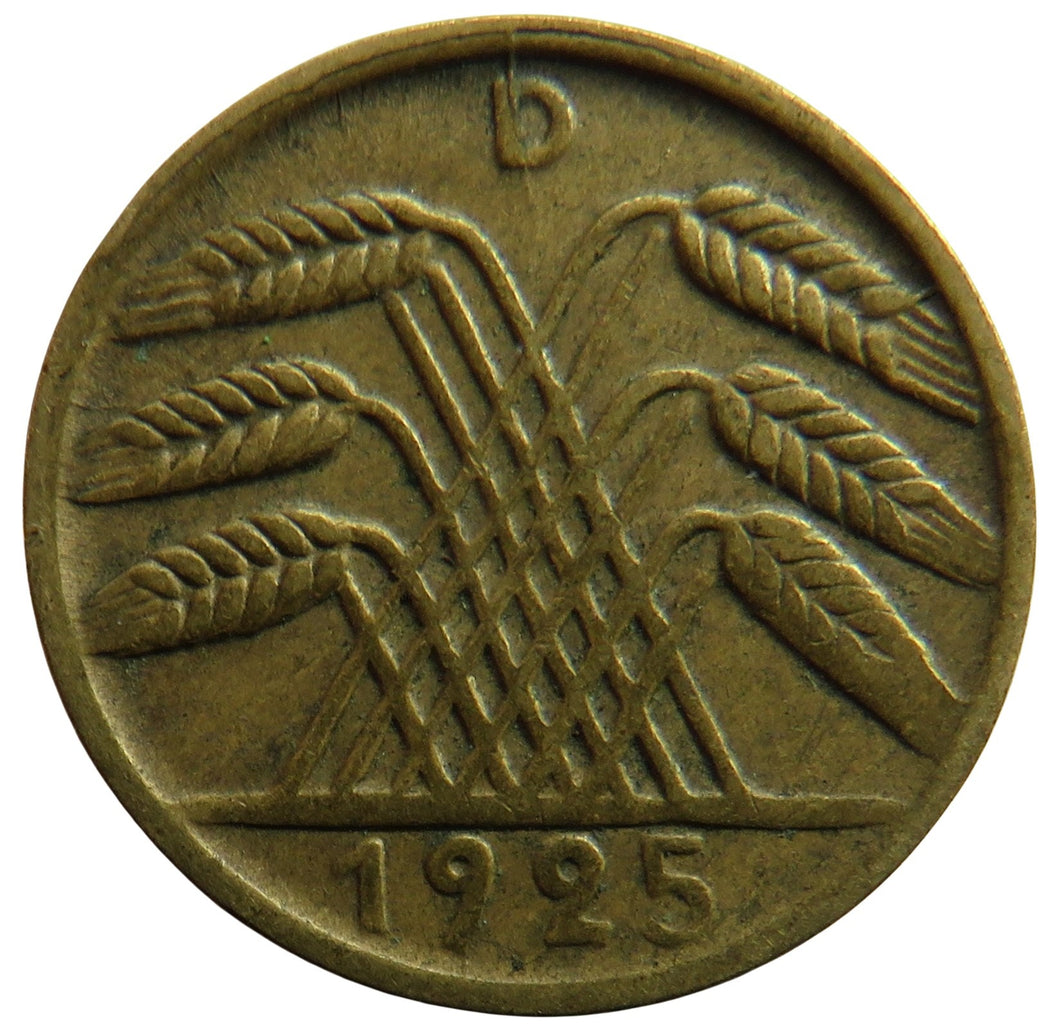 1925-D Germany - Weimar Republic 5 Reichspfennig Coin