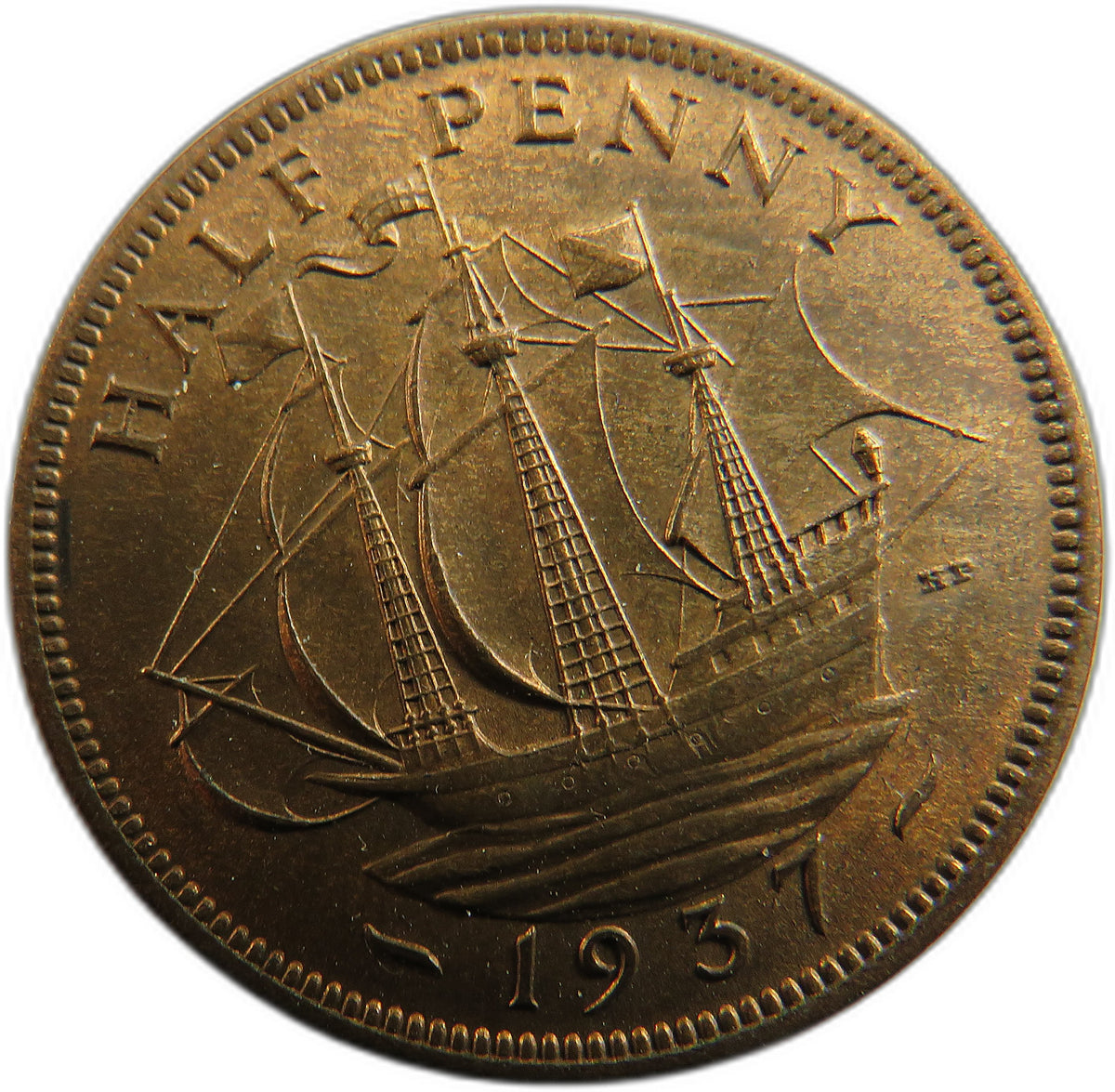 1937 King George VI Halfpenny Coin In Better Grade - Great Britain