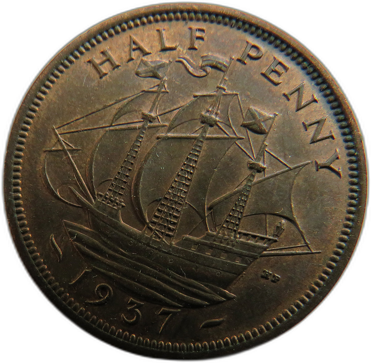 1937 King George VI Halfpenny Coin In Better Grade - Great Britain