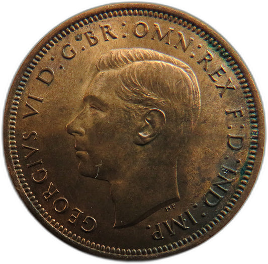 1939 King George VI Halfpenny Coin In High Grade - Great Britain image 1