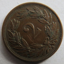 Load image into Gallery viewer, 1866 Switzerland 2 Rappen Coin In Nice Condition
