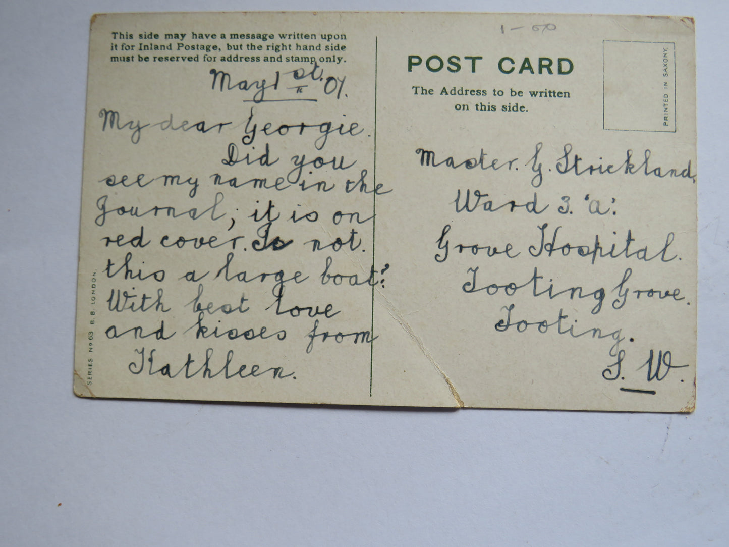 Vintage Warship Postcard of H.M.S. Royal Oak