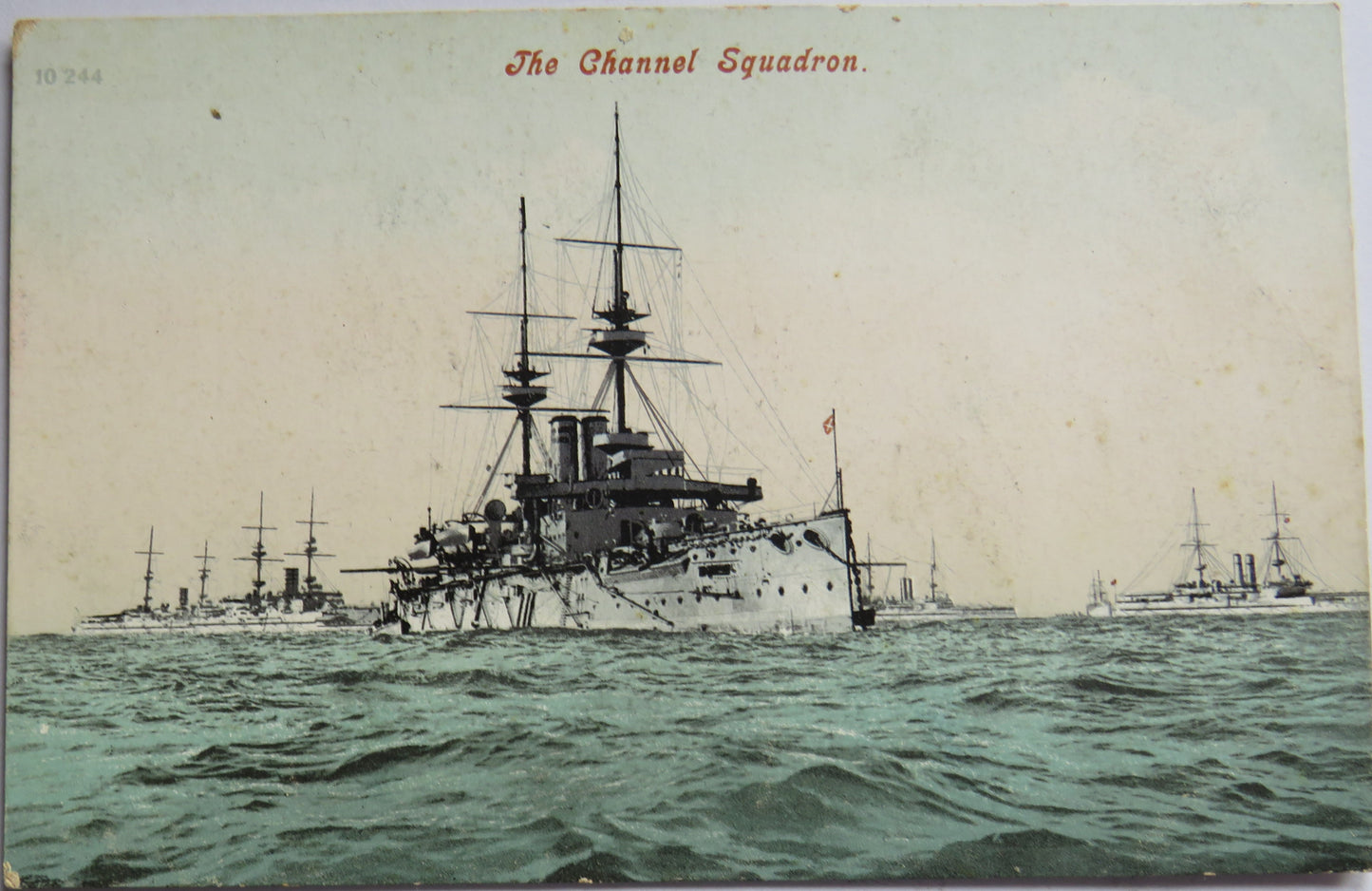 Vintage Warship Postcard of The Channel Squadron