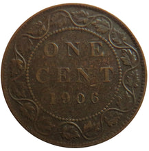 Load image into Gallery viewer, 1906 King Edward VII Canada One Cent Coin
