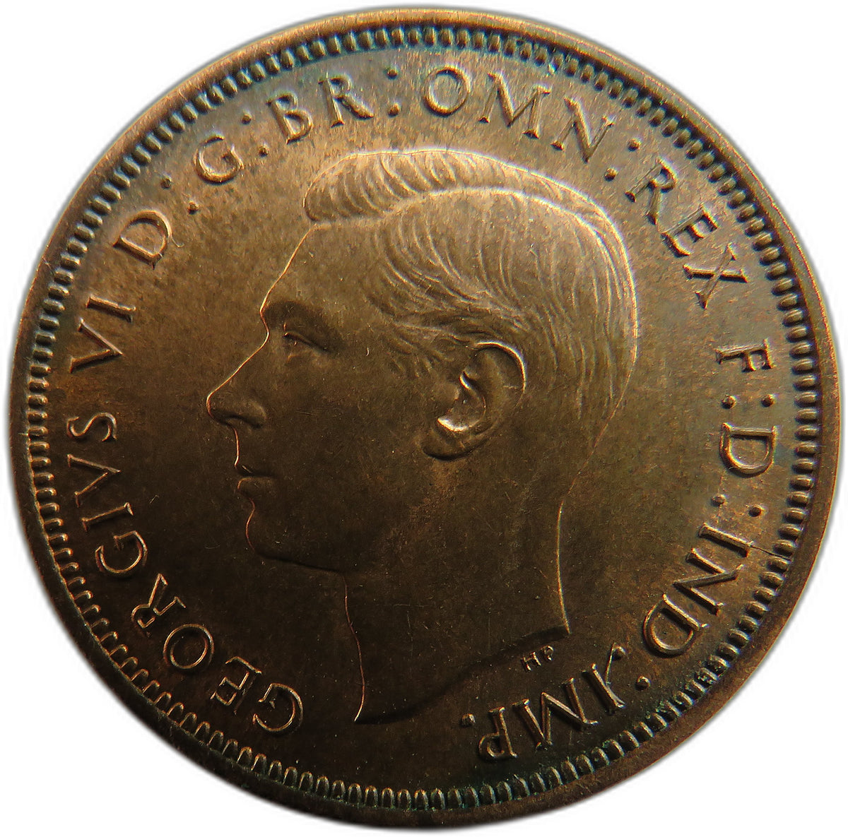 1939 King George VI Halfpenny Coin In High Grade - Great Britain