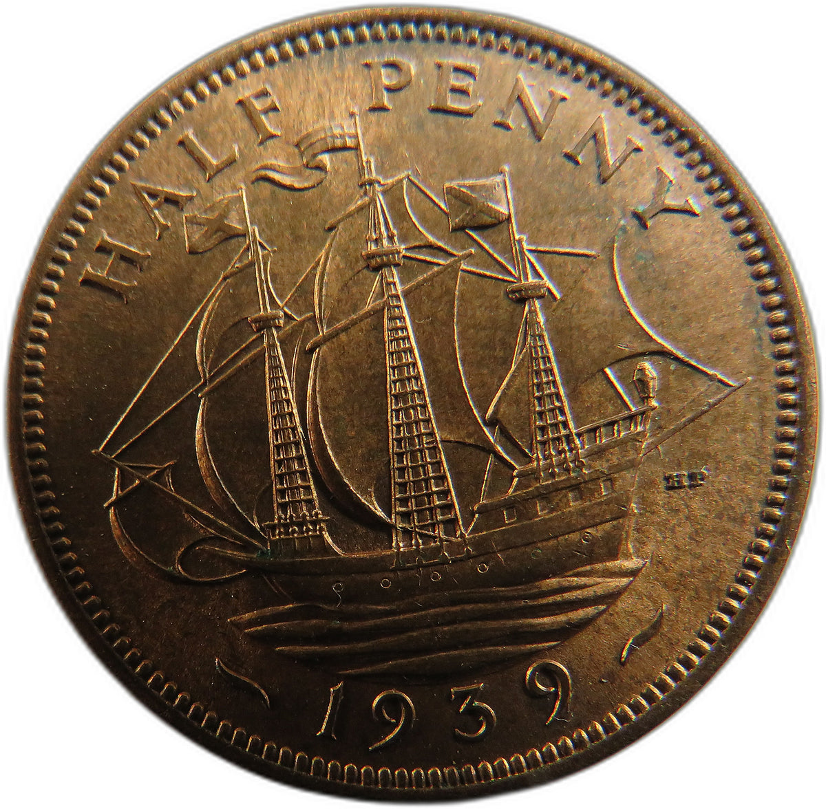 1939 King George VI Halfpenny Coin In High Grade - Great Britain