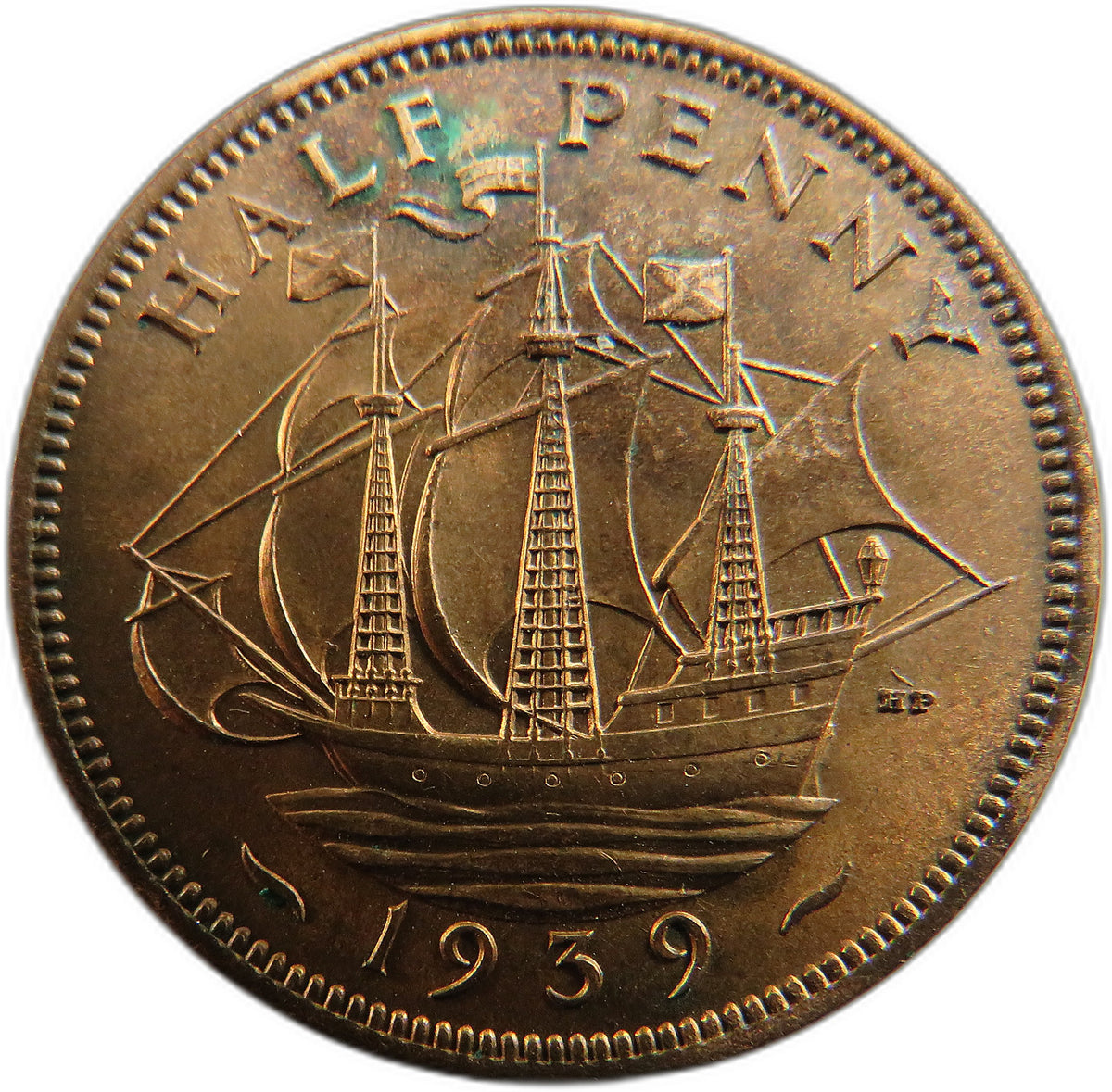 1939 King George VI Halfpenny Coin In High Grade - Great Britain