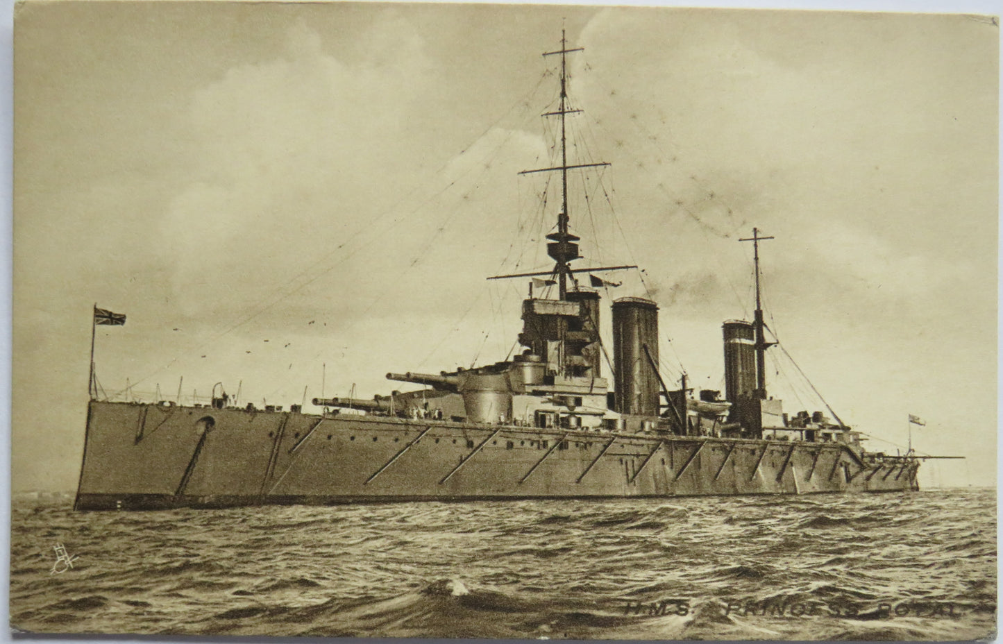 Vintage Warship Postcard of H.M.S. "Princess Royal"