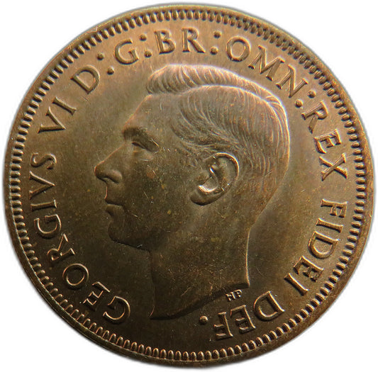 1952 King George VI Halfpenny Coin In High Grade - Great Britain image 1