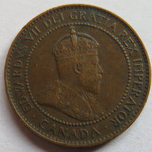 Load image into Gallery viewer, 1907 King Edward VII Canada One Cent Coin
