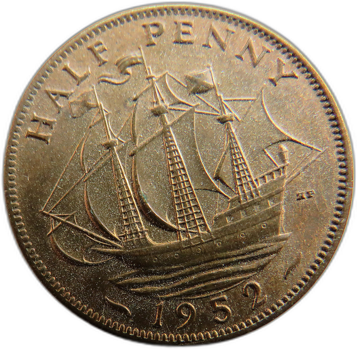 1952 King George VI Halfpenny Coin In High Grade - Great Britain