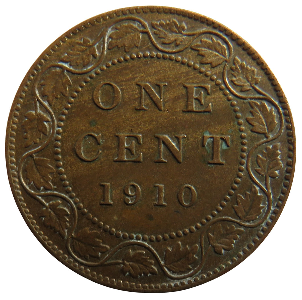 1910 King Edward VII Canada One Cent Coin