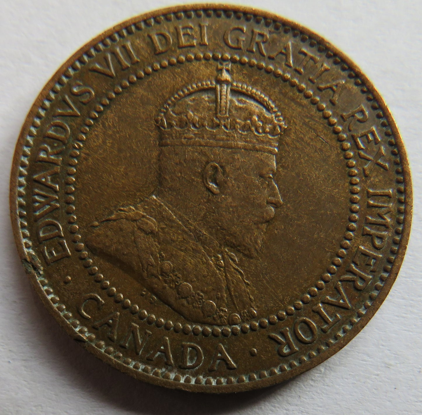 1910 King Edward VII Canada One Cent Coin
