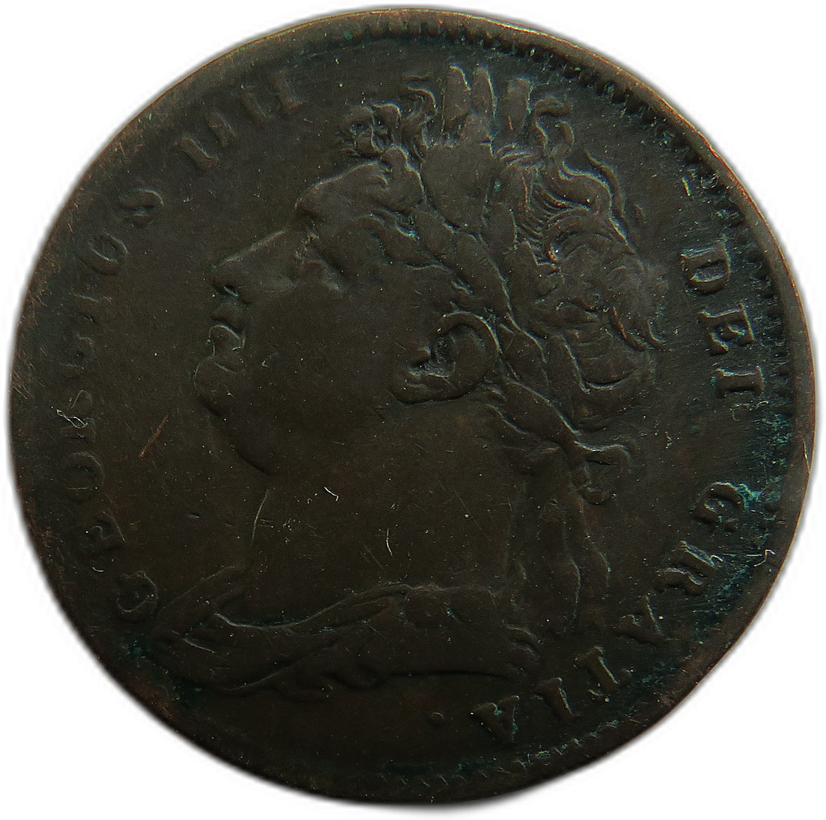 1822 King George IV Farthing Coin - Great Britain