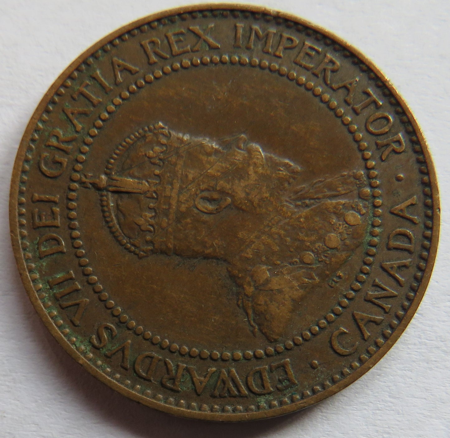 1909 King Edward VII Canada One Cent Coin