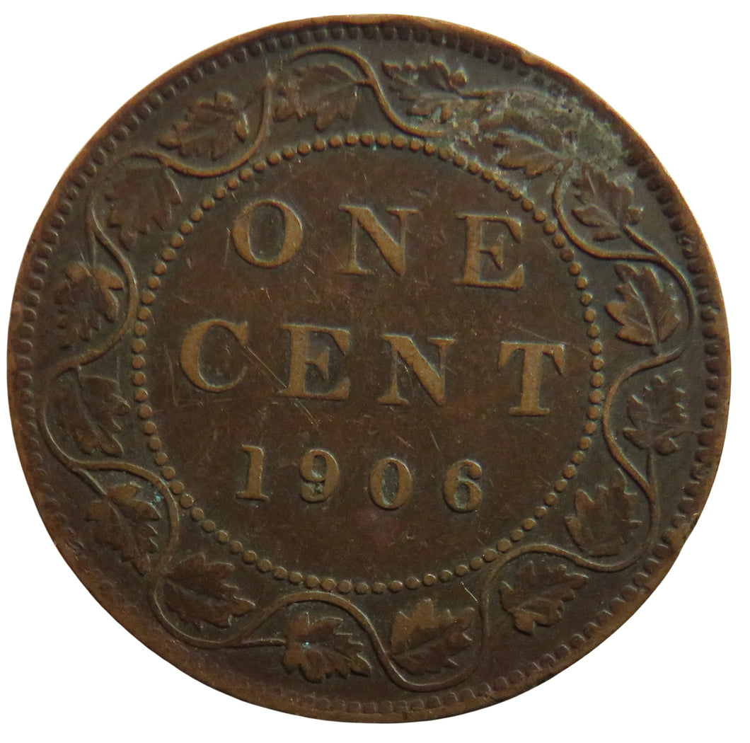 1906 King Edward VII Canada One Cent Coin