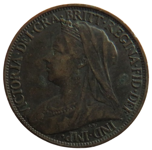 1901 Queen Victoria Farthing Coin - Great Britain