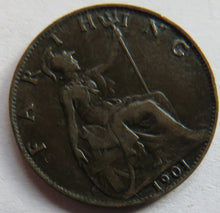 Load image into Gallery viewer, 1901 Queen Victoria Farthing Coin - Great Britain
