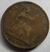 Load image into Gallery viewer, 1890 Queen Victoria Farthing Coin - Great Britain
