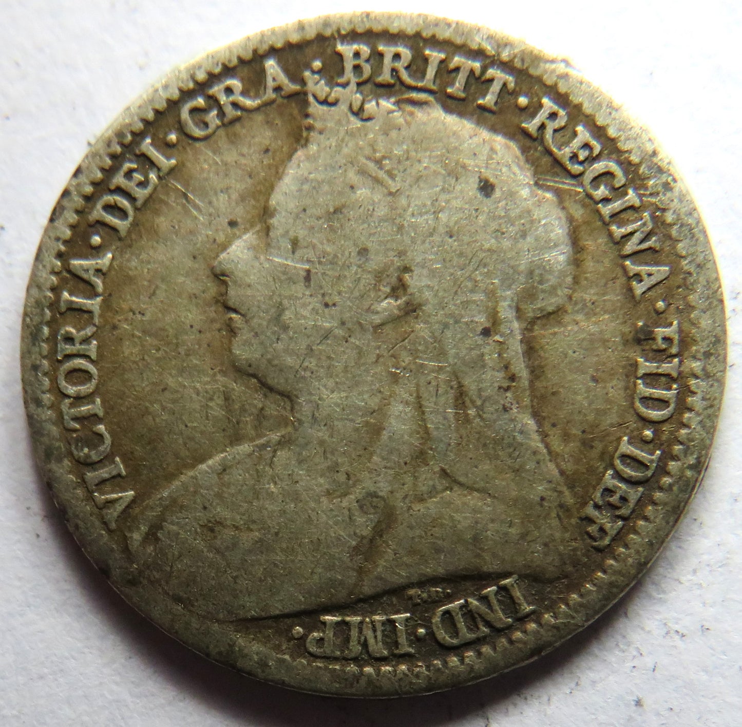 1899 Queen Victoria Silver Threepence Coin - Great Britain
