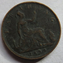 Load image into Gallery viewer, 1884 Queen Victoria Farthing Coin - Great Britain
