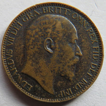 Load image into Gallery viewer, 1909 King Edward VII Farthing Coin - Great Britain
