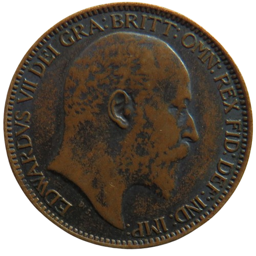 1909 King Edward VII Farthing Coin - Great Britain