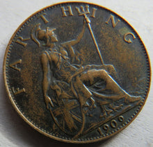 Load image into Gallery viewer, 1909 King Edward VII Farthing Coin - Great Britain
