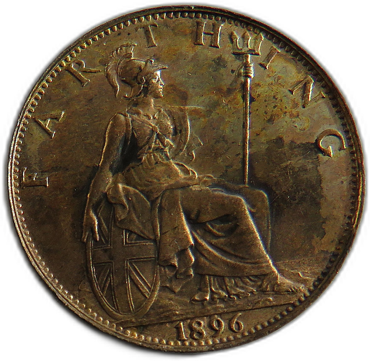 1896 Queen Victoria Farthing Coin - Great Britain