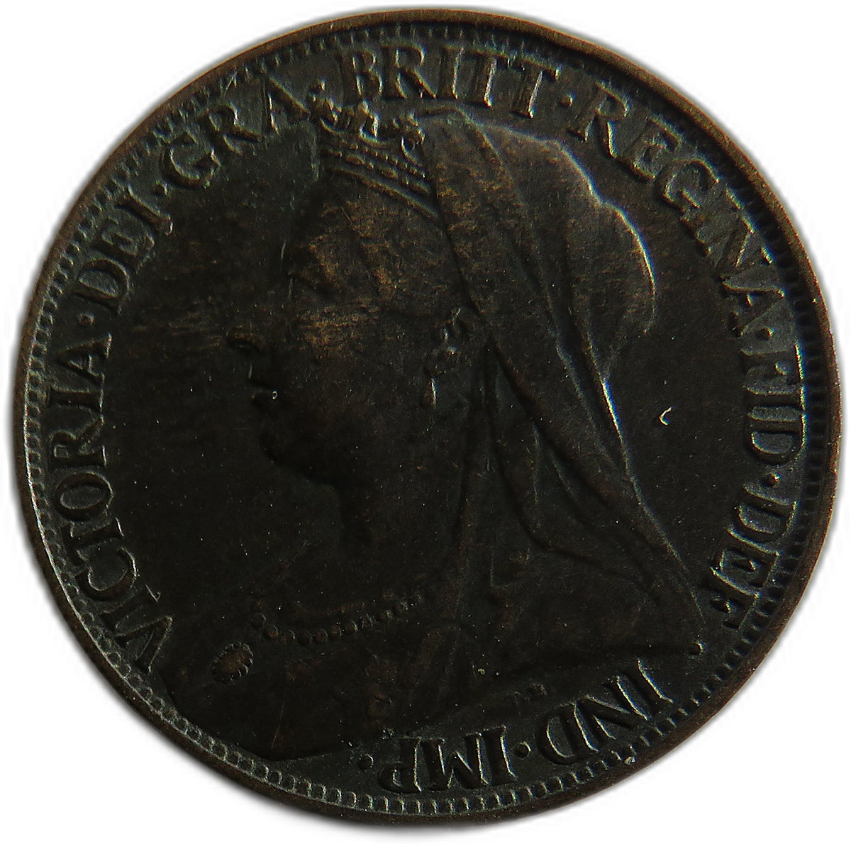1897 Queen Victoria Farthing Coin - Great Britain