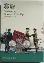 Load image into Gallery viewer, The Royal Mint Celebrating 50 Years of the 50p British Military Set
