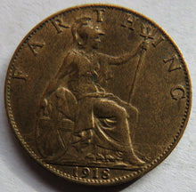 Load image into Gallery viewer, 1918 King George V Farthing Coin In Higher Grade
