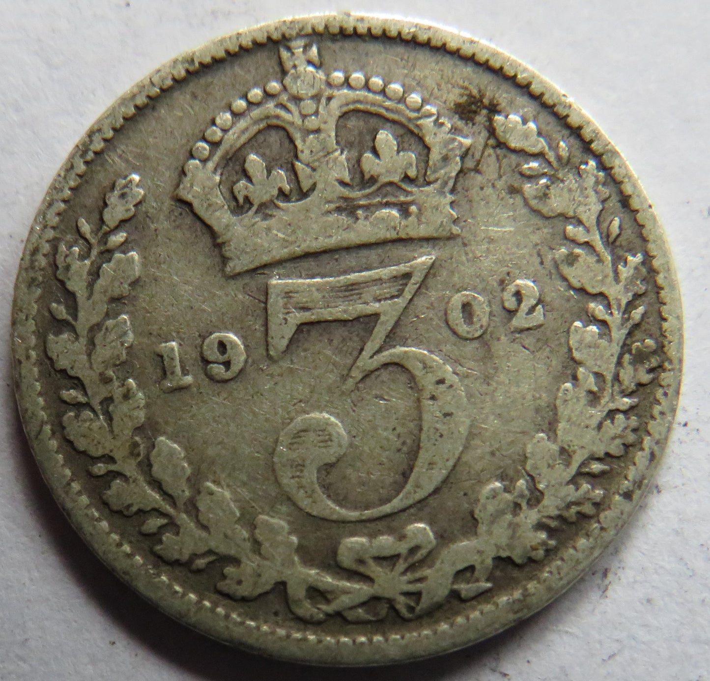 1902 King Edward VII Silver Threepence Coin - Great Britain