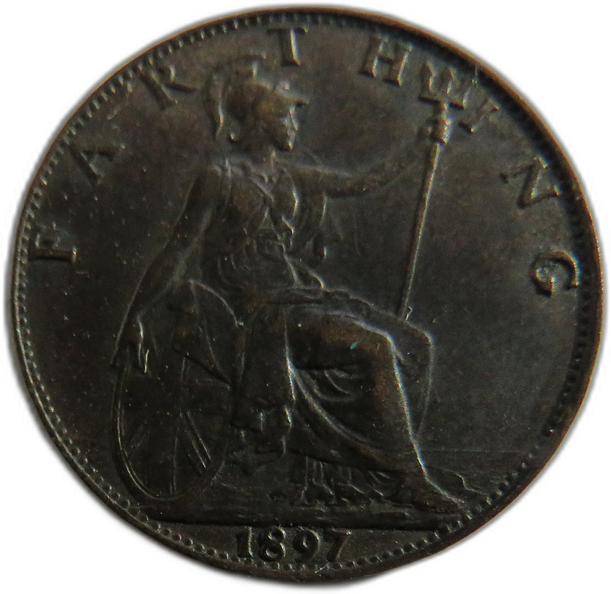1897 Queen Victoria Farthing Coin - Great Britain