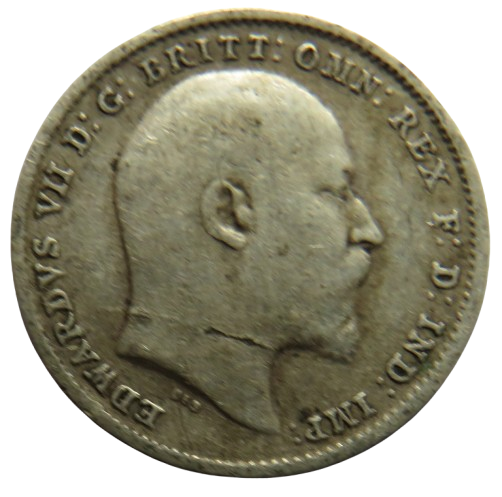 1902 King Edward VII Silver Threepence Coin - Great Britain
