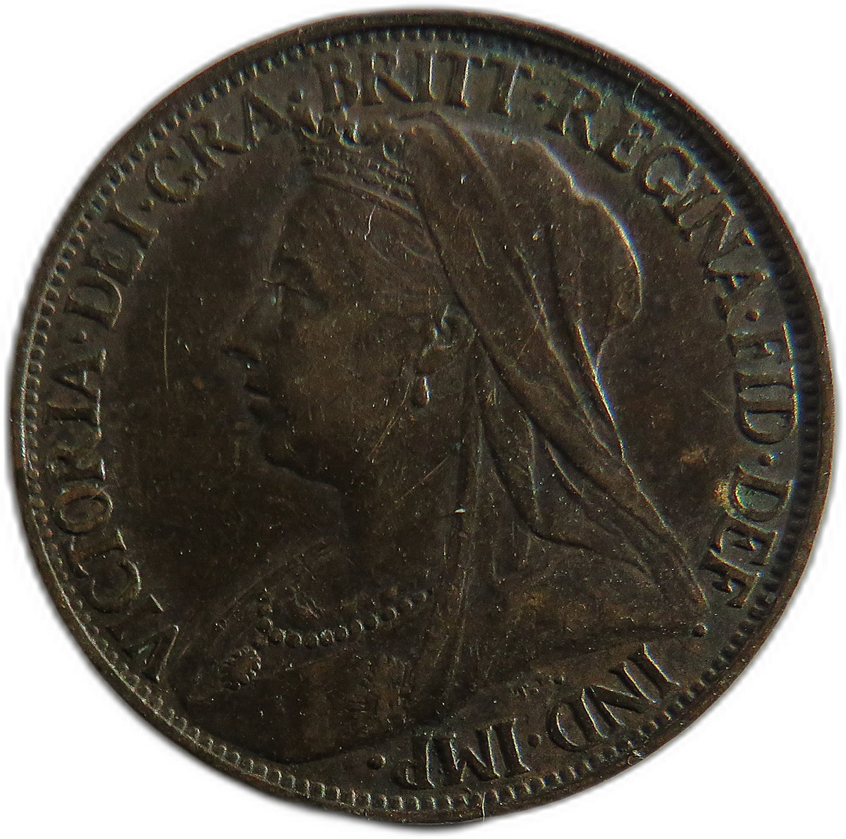 1897 Queen Victoria Farthing Coin - Great Britain