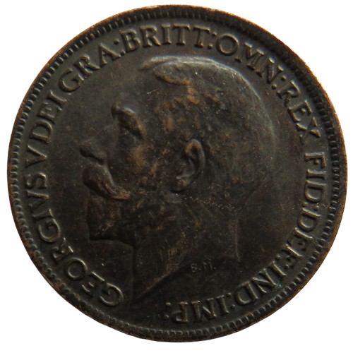 1917 King George V Farthing Coin In Better Grade