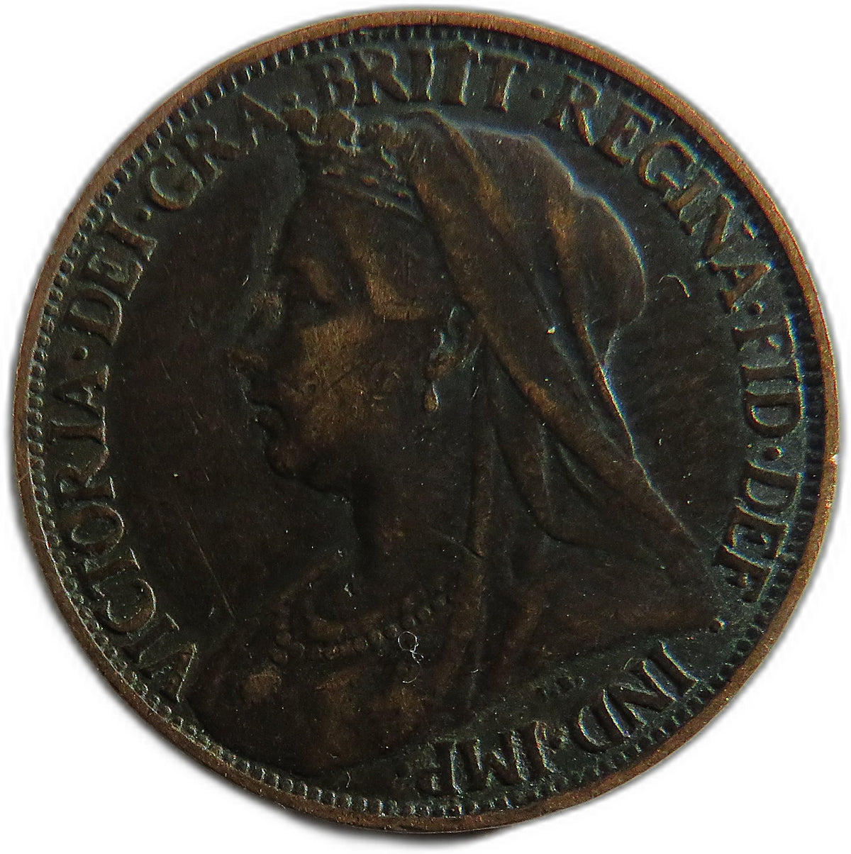 1897 Queen Victoria Farthing Coin - Great Britain