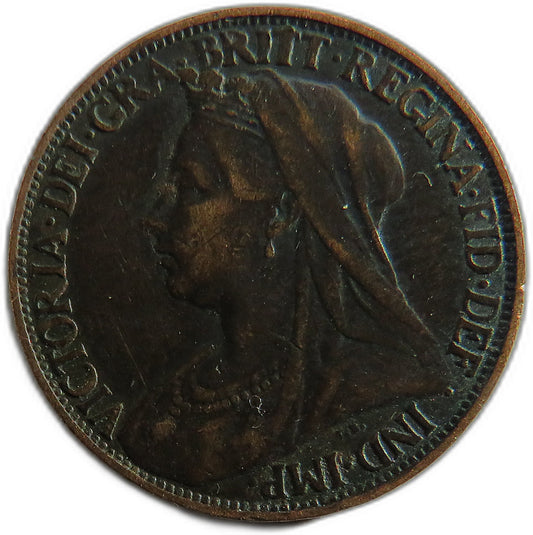 1897 Queen Victoria Farthing Coin - Great Britain image 1
