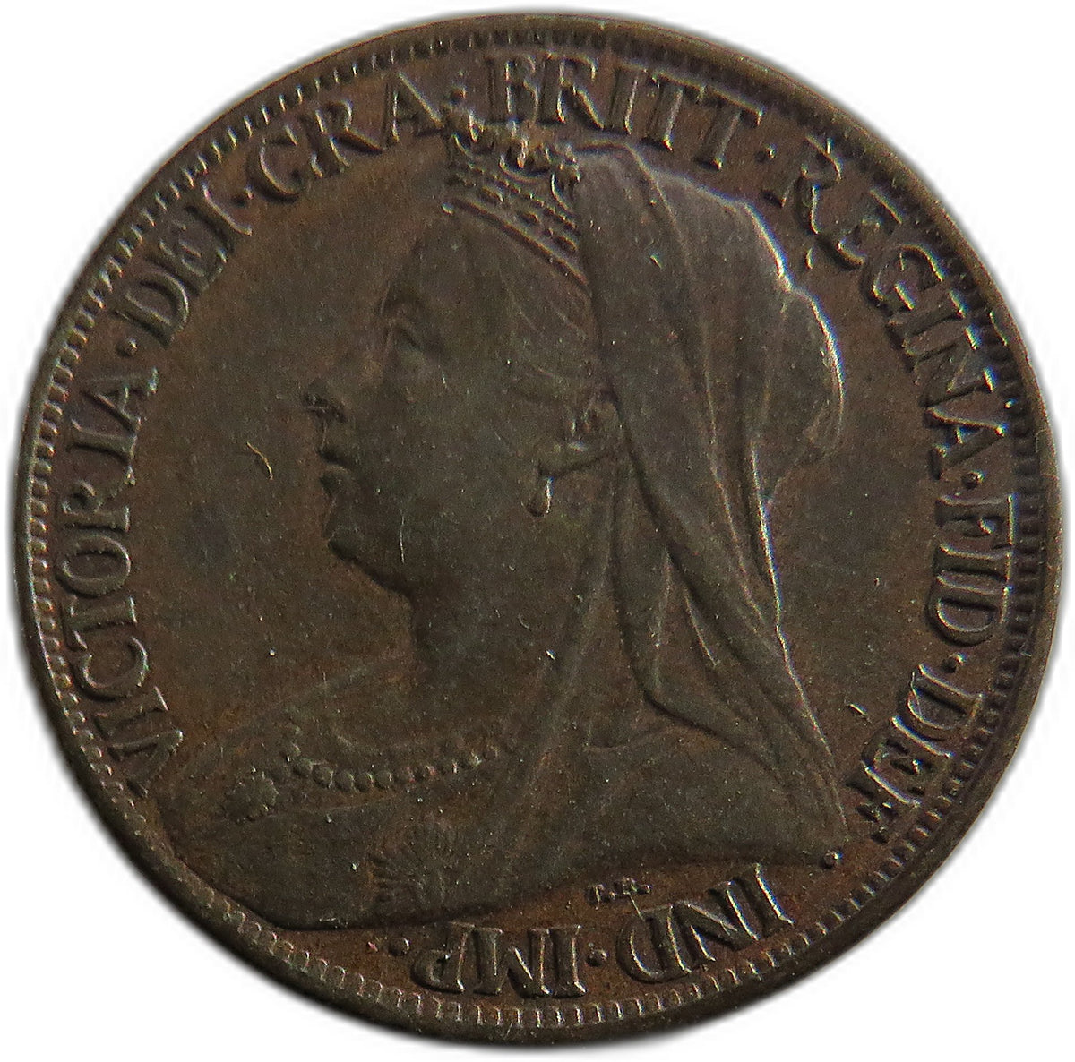1899 Queen Victoria Farthing Coin - Great Britain