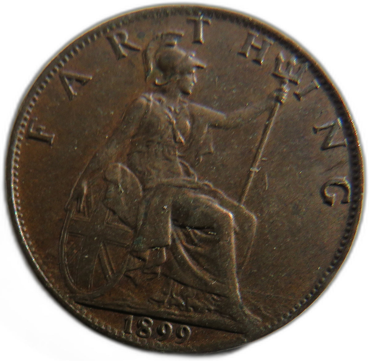 1899 Queen Victoria Farthing Coin - Great Britain