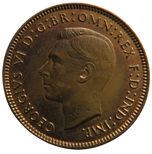 1937 King George VI Farthing Coin In High Grade